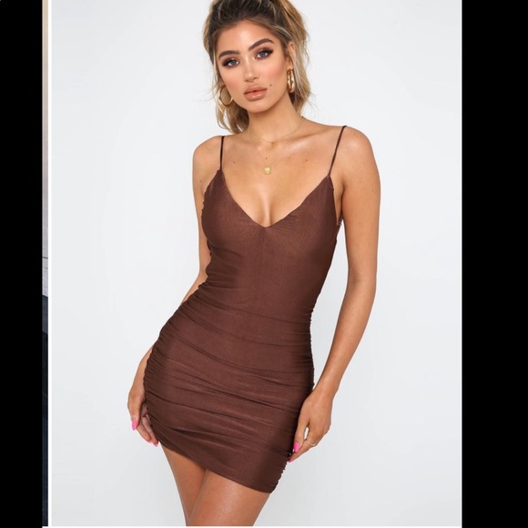 Princess Polly Dresses & Skirts - Ally Chocolate Mini Dress